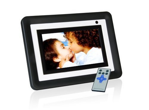 LiteOn - Cadre photo numérique 7 pouces F7012A - diaporama musique - MP3 - supporte jusque 2 Go mémoire