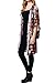 82 Days Women'S Poly Span Open Front Kimono Style Long Cardigan - Print