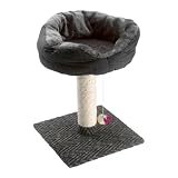 Aida Cat Scratching Post Bed With Catnip Black