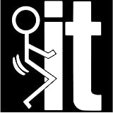 F**K IT FUNNY Decal (2.5", White)