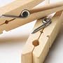 Clothes Pins Traditional Wood w/ Spring -96-Pack Wooden Clothespins (4701) by Whitney Design