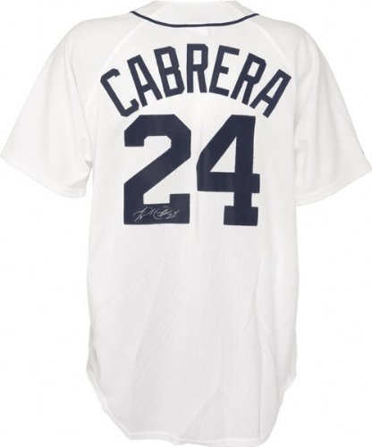 Miguel Cabrera Autographed Jersey | Details: Detroit Tigers, White, Majestic