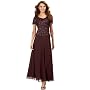 J Kara Dress, Scoop Neck Beaded Long Chiffon