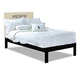 IMAGE OF New Tan Hardwood Full Bed With Custom Headboard