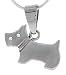 3/14" (20 mm) Long Surgical Steel Scottie Dog Pendant
