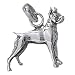 boxer38 - German Boxer Dog Hand Made Sterling Silver Pet