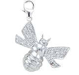 14k Gold Diamond Bumblebee Charm (1/10 cttw)