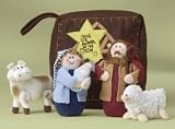 6PC ST 1.5-5PLUSH NATIVTY HOLY FAMILY FIGURINES with FABRIC BAG