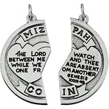 Sterling Silver Mizpah Coin Pendant