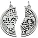 Sterling Silver Mizpah Coin Pendant