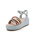 Carol Shoes Womens Platform Wedge Heel Open Toe Sandals Shoes