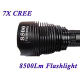 Intsun® 8500 Lumen 7x CREE XM-L T6 LED Bulb Flashlight Torch 3x18650 45W Lamp Light