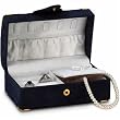 Blue Flocked Jewelry Case