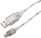 アークス タッチセンサー USBクリアーケーブル microUSB/2A/コード1m ホワイト X-067