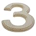BestPysanky Unfinished Wooden Number 3 (6.25 Inches)