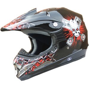 ATV Motocross Adult DOT Helmet 180 Red/Black Size XLarge