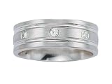 0.32 cts 8 Mm Round Diamonds Mens Band - 14kt White or Yellow Gold