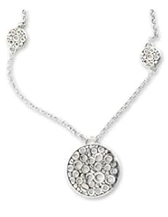 Sterling silver pendant necklace, Vibrations - Modern Sterling Silver Pendant Necklace