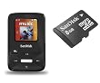 SanDisk 4 GB Sansa Clip Zip MP3 Player BLACK with 8GB microSDHC Card (Total of 12GB Storage)