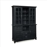 IMAGE OF Home Styles Arts and Crafts Dining Buffet with Hutch in Ebony
