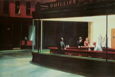 Nighthawks, c.1942 Poster Print by Edward Hopper, 36x24 Artists Poster Print by Edward Hopper, 36x24
