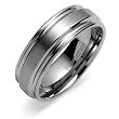 Double Grooved 8mm Comfort Fit Mens Tungsten Carbide Wedding Band Ring Size 12