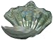 Large Glass Black Pearl Clam Shell Bowl 12" x 15"