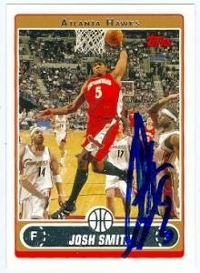 Josh Smith Autographed/Hand Signed Basketball Card (Atlanta Hawks) 2006 Topps #70