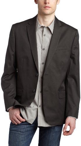 Calvin Klein Men’s Refined Twill Suit Jacket,Charcoal,XLx2R