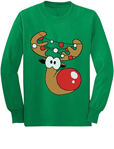 TeeStars - Reindeer Funny Christmas Youth Kids Long Sleeve T-Shirt