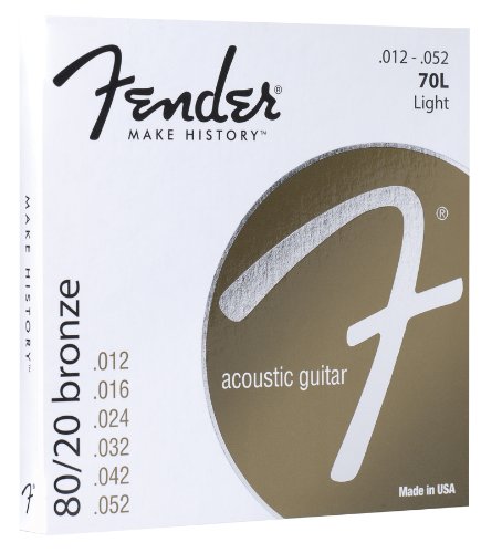Fender Accessories 073-0070-403 80/20 Bronze Acoustic Guitar Strings, Light On Sale