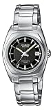 Casio - BEL-113D-1AVEF - Montre Femme Acier - Quartz Analogique - Dateur Cadran Noir - Bracelet Acier