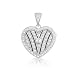 Bling Jewelry Sterling Silver CZ Pave Vintage Locket Heart Pendant