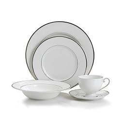 Mikasa Cameo Platinum 5-Piece Dinneware Set, Service for 1