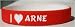 I Love Arne Custom Wristband