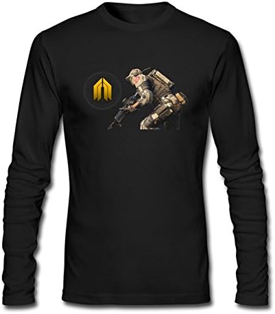 Monxin mens Commission Call of Duty NDS Long Sleeve T Shirts Black S