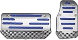 Chrome & Blue Insert Pedal Set for Automatics