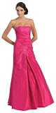 Bridesmaid Designer Long Prom Dress #637 (16, Fuchsia)