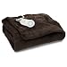 Sunbeam TW8225-030-470 Heated Electric Microplush Throw, Walnut