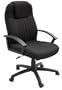 Boss High Back Executive Fabric Chair, Black