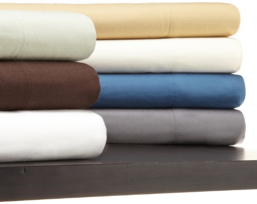 Pinzon Signature 190-Gram Cotton Velvet Flannel California King Sheet Set, Sage Green Pinzon Signature 190-Gram Cotton Velvet Flannel California King Sheet Set, Sage Green
