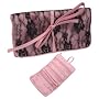 Jewelry Roll-Dusty Pink Satin & Black Lace