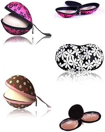 Bling2Bling Three Set Mix Color Dots &amp; Rose Flower Portable Protect Softleaves Bra Underwear Lingerie Storage Case/Box Travel Organizer Bra Bag