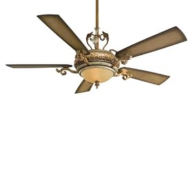 Minka-Aire Fans F705-TSP 56" Napoli Designer Tuscan Patina Ceiling Fan w/ Light, Wall Ctrl & Blades