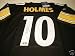Santonio Holmes Autographed Pittsburgh Steelers Black Reebok Jersey