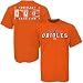 Baltimore Orioles T Shirt : Majestic Baltimore Orioles Orange Ticket History T Shirt