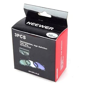 7pc 58mm Filter Kit - Four Macro Filters, UV, FLD and Polarizing Filters for for Canon Rebel XSi XT T1i or ANY 58mm Camera Lens!