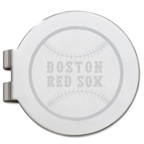 MLB Boston Red Sox Laser Etched Silver Plated Money Clip