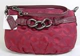 Coach Brooke Signature Capacity Lg Wristlet Pouch 43105 Cherry Red