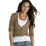 Calvin Klein Jeans Pointelle-Knit Cropped Cardigan at Calvin Klein